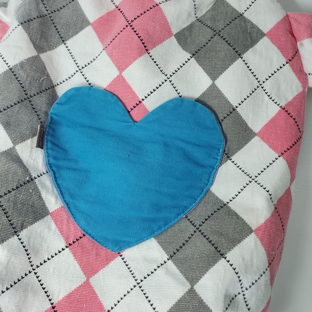 Handmade Patchwork Rabbit Backpack Plush Toy Unique Design Zipper Closure - Picture 5 of 8